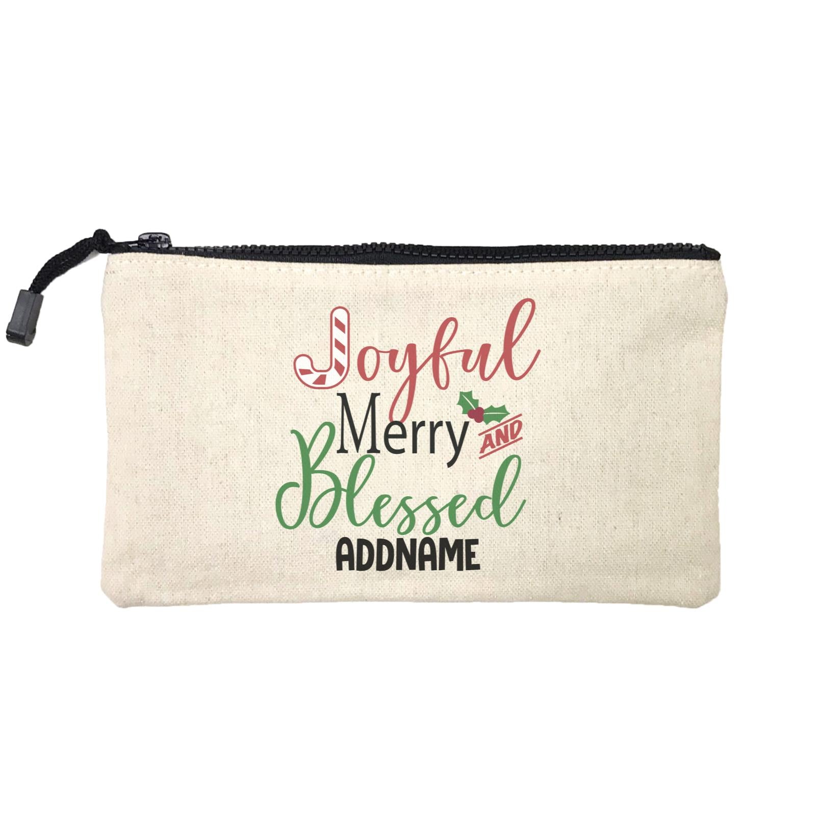 Xmas Joyful Merry and Blessed Mini Accessories Stationery Pouch