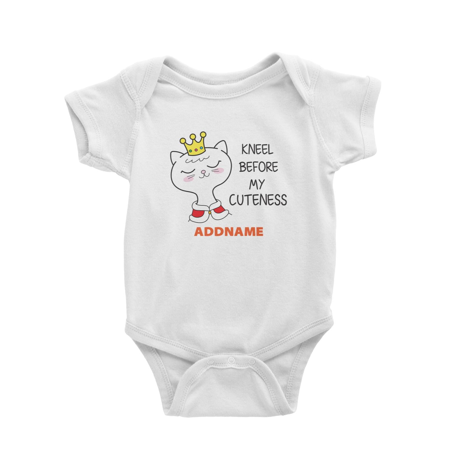 Cool Cute Animals Cats Kneel Before My Cuteness Addname Baby Romper