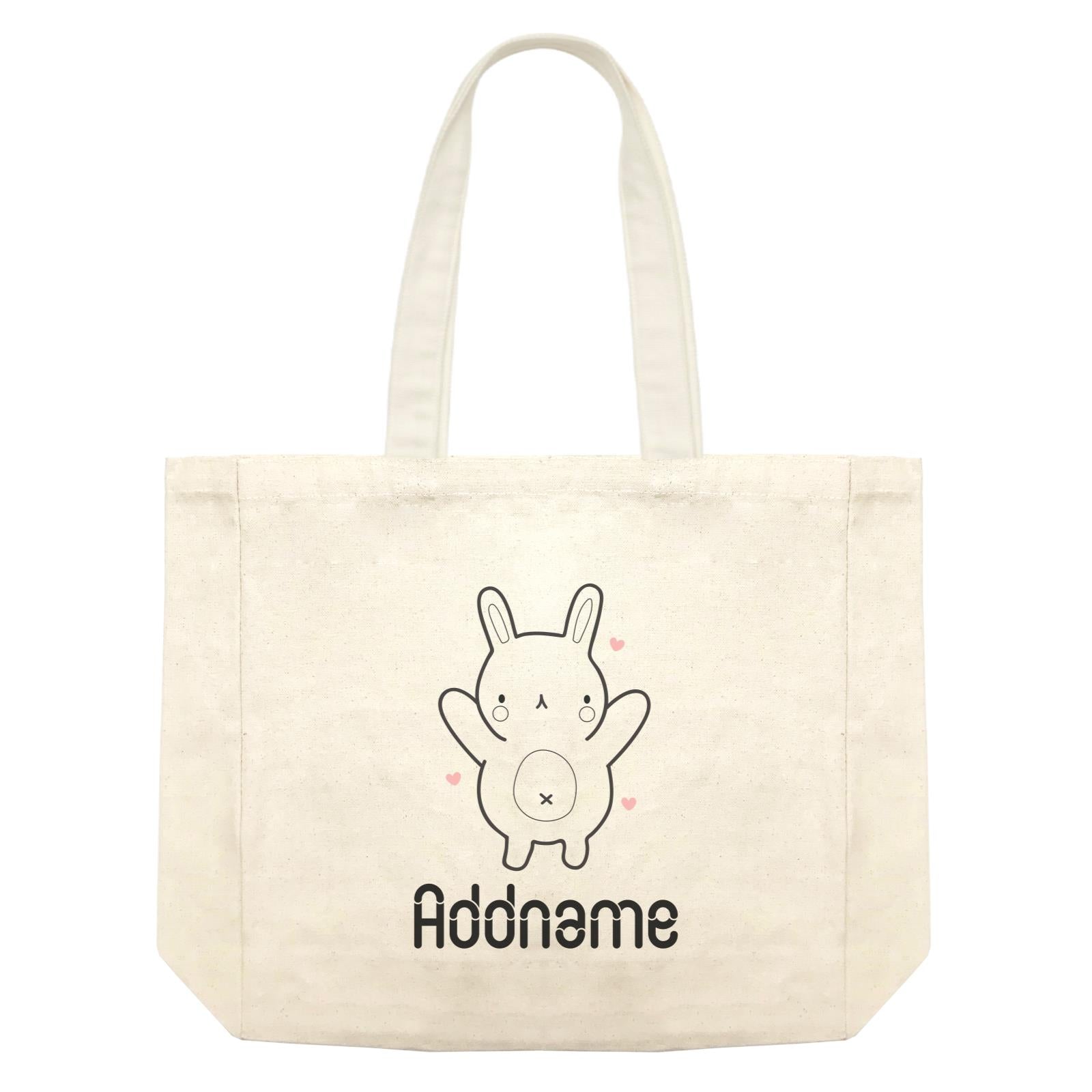Coloring Outline Cute Hand Drawn Animals Cute Rabbit Addname Shopping Bag