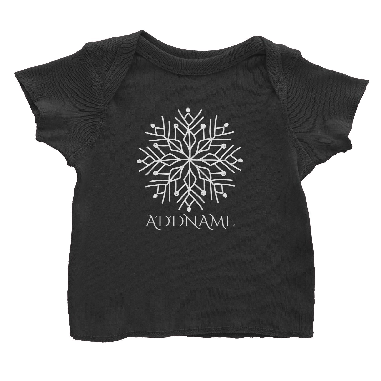 Christmas Snowflake Addname Baby T-Shirt