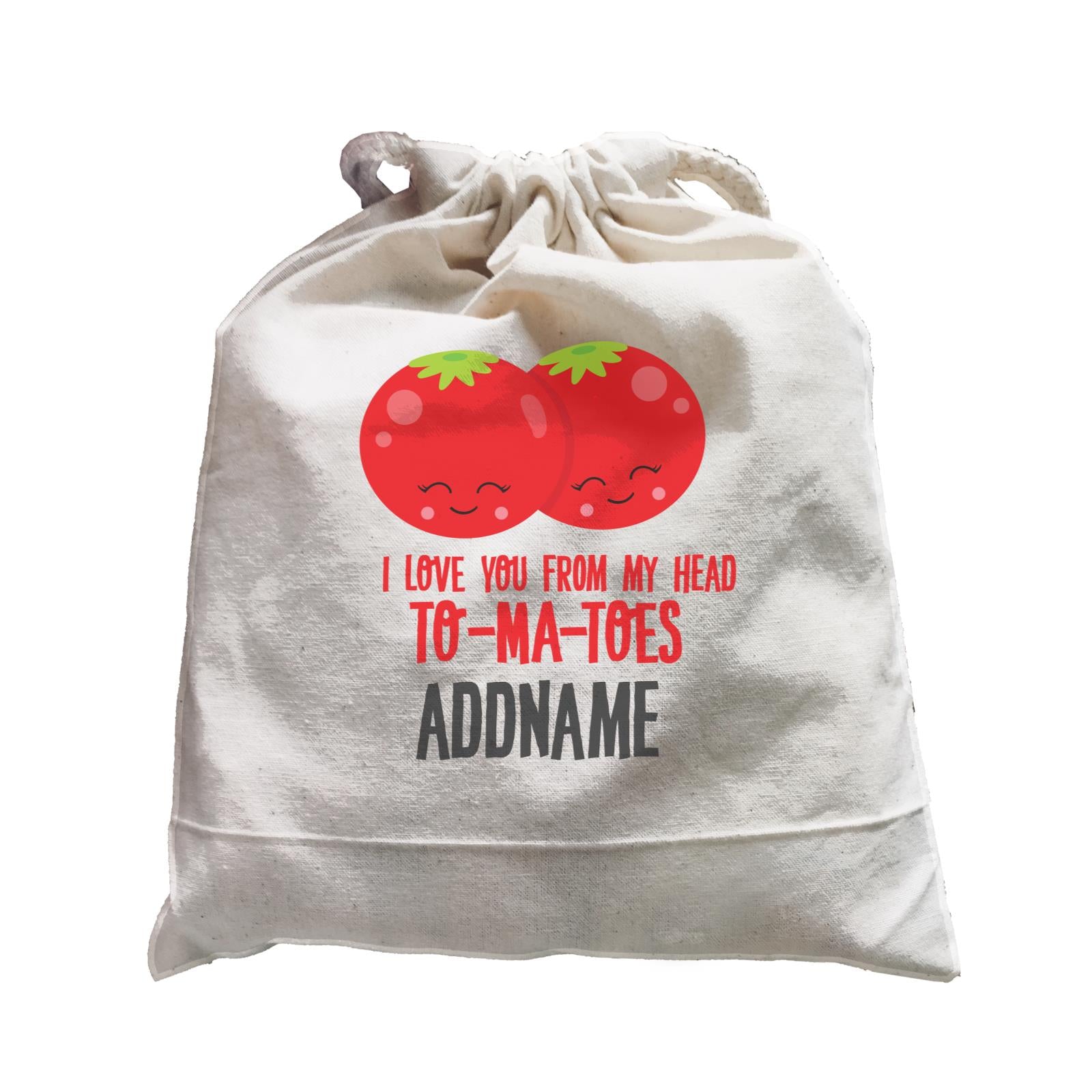 Love Food Puns I Love You From My Head TOMATOES Addname Satchel