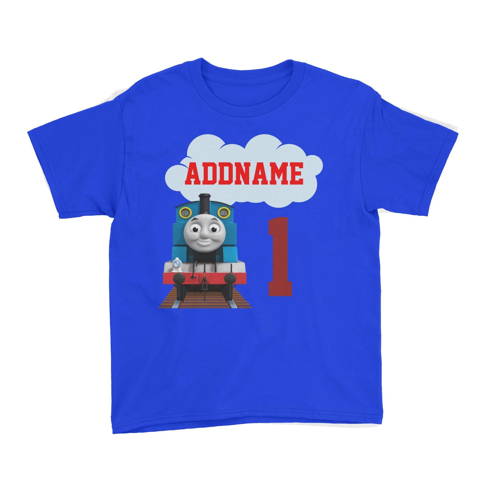 Thomas The Train Birthday Theme Personalizable with Name and Number Kid's T-Shirt
