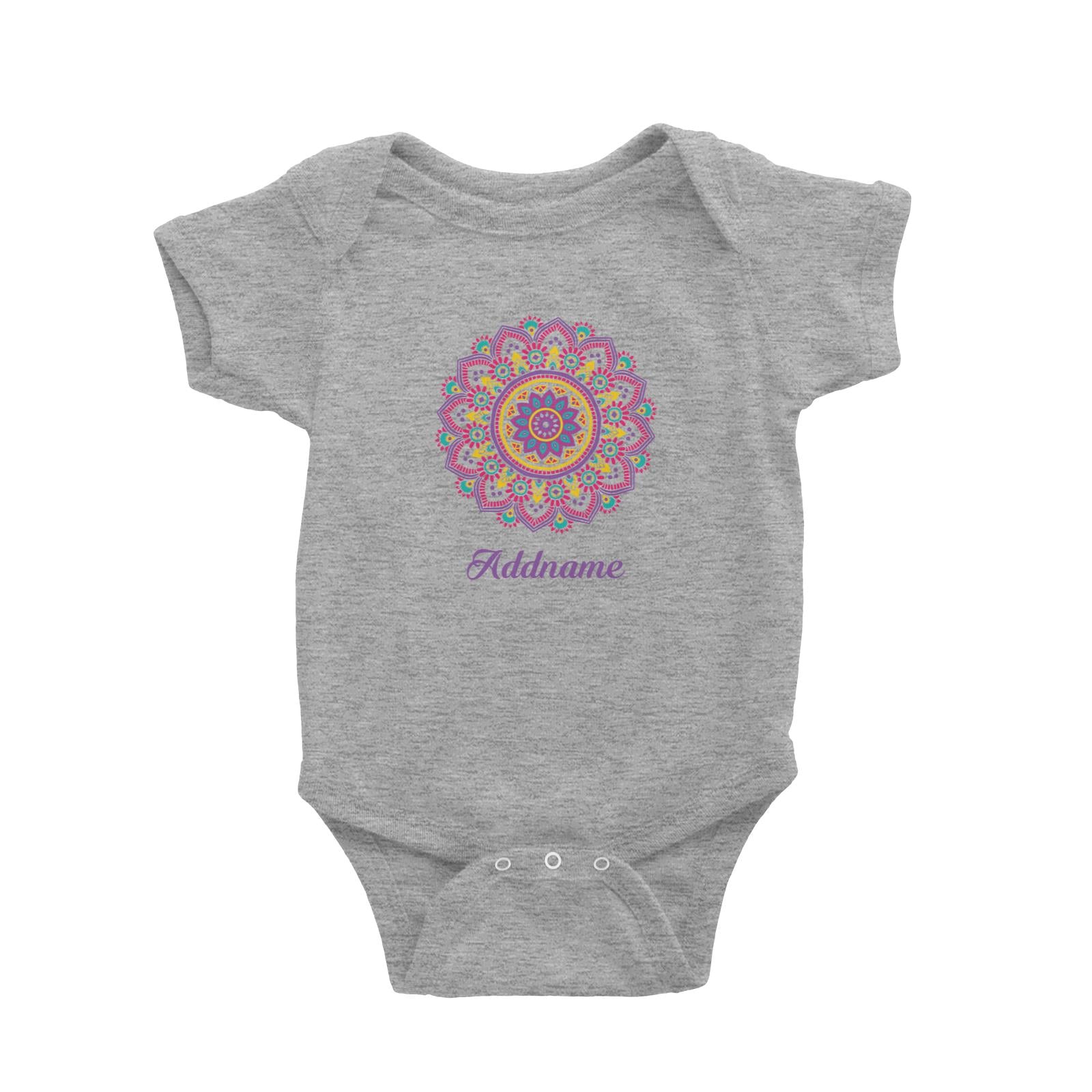 Deepavali Series Purple Mandala Baby Romper