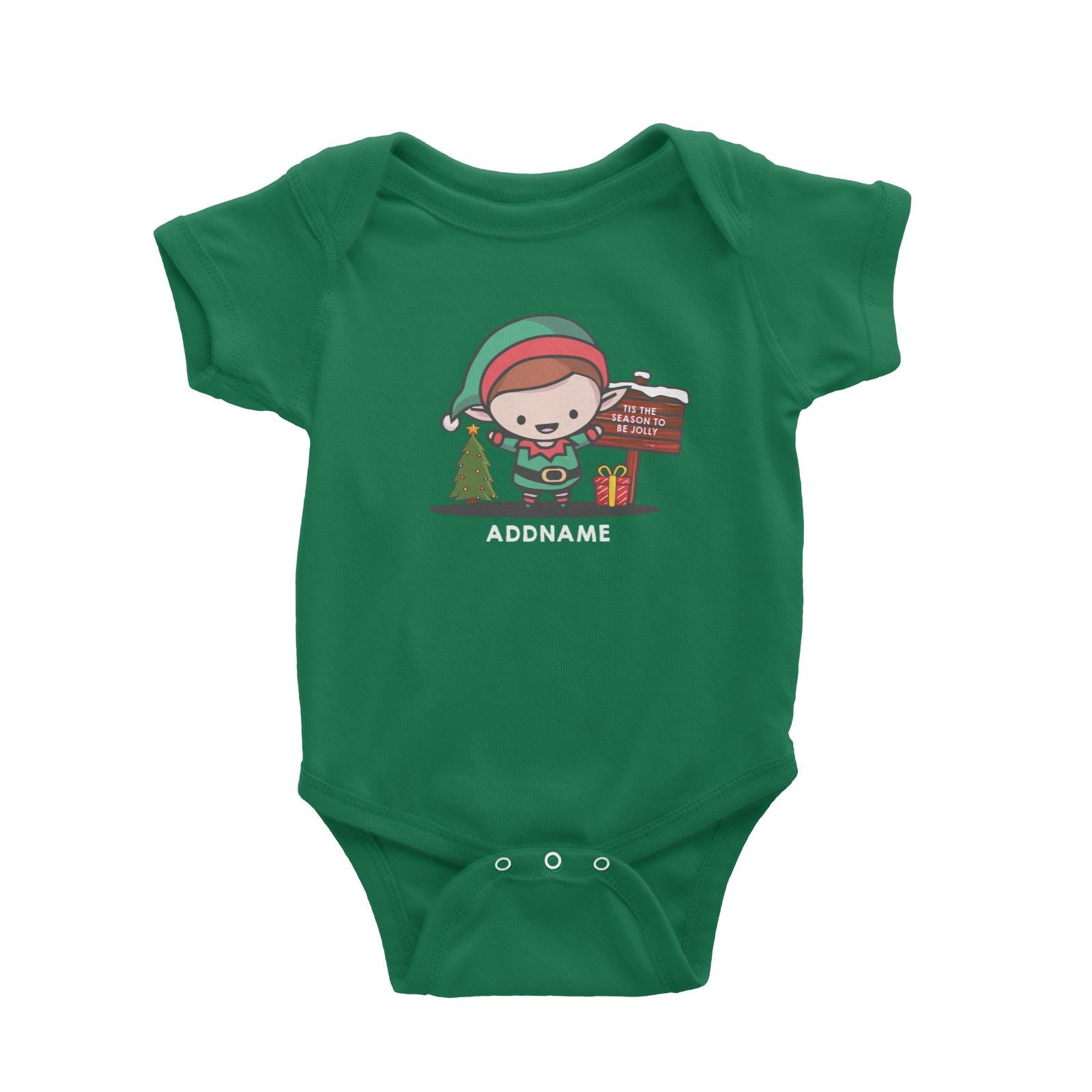 Christmas Cute Jolly Series Elf Addname Baby Romper