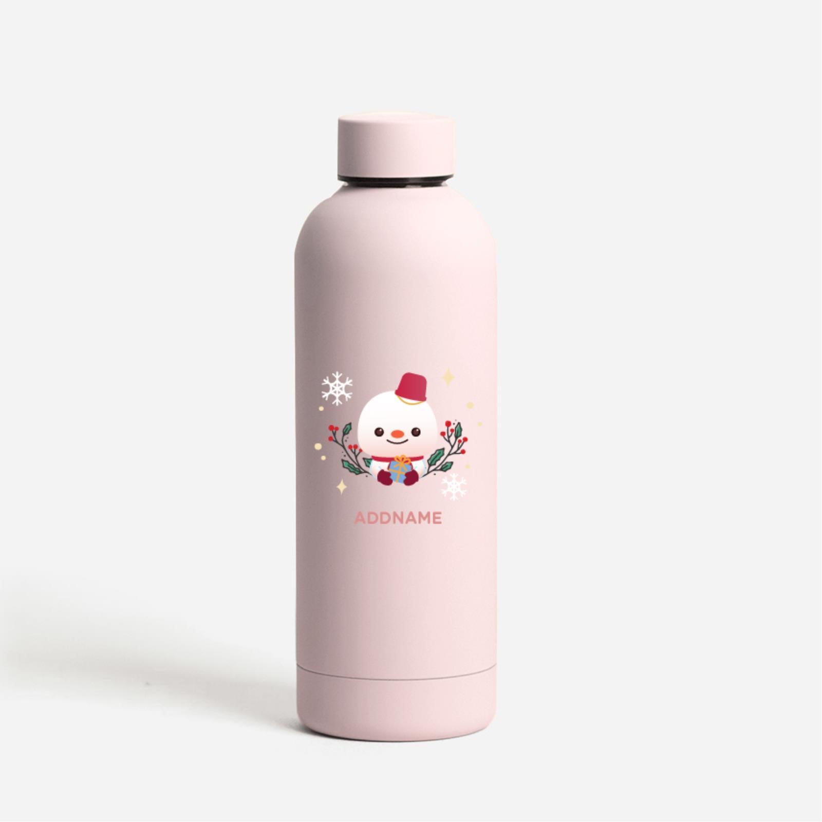 Christmas Cute Animal Series Mizu -  Snowman Light Pink