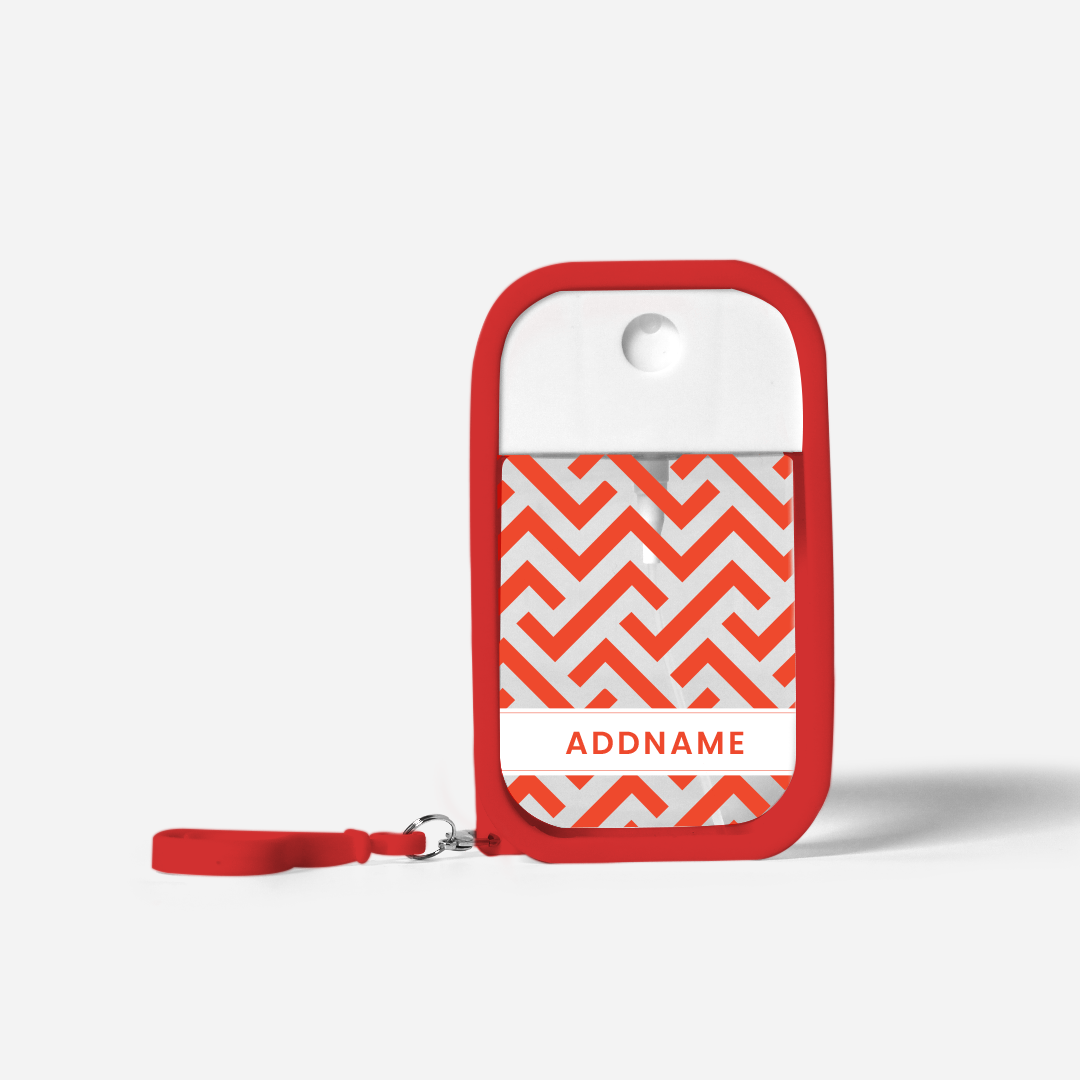 Aufbau Series Refillable Hand Sanitizer with Personalisation Red