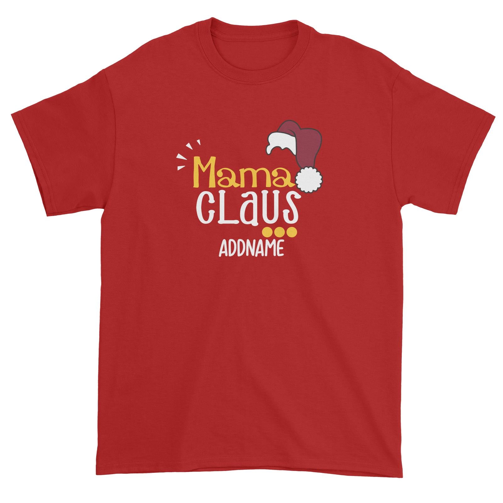 Xmas Mama Claus with Santa Hat Unisex T-Shirt