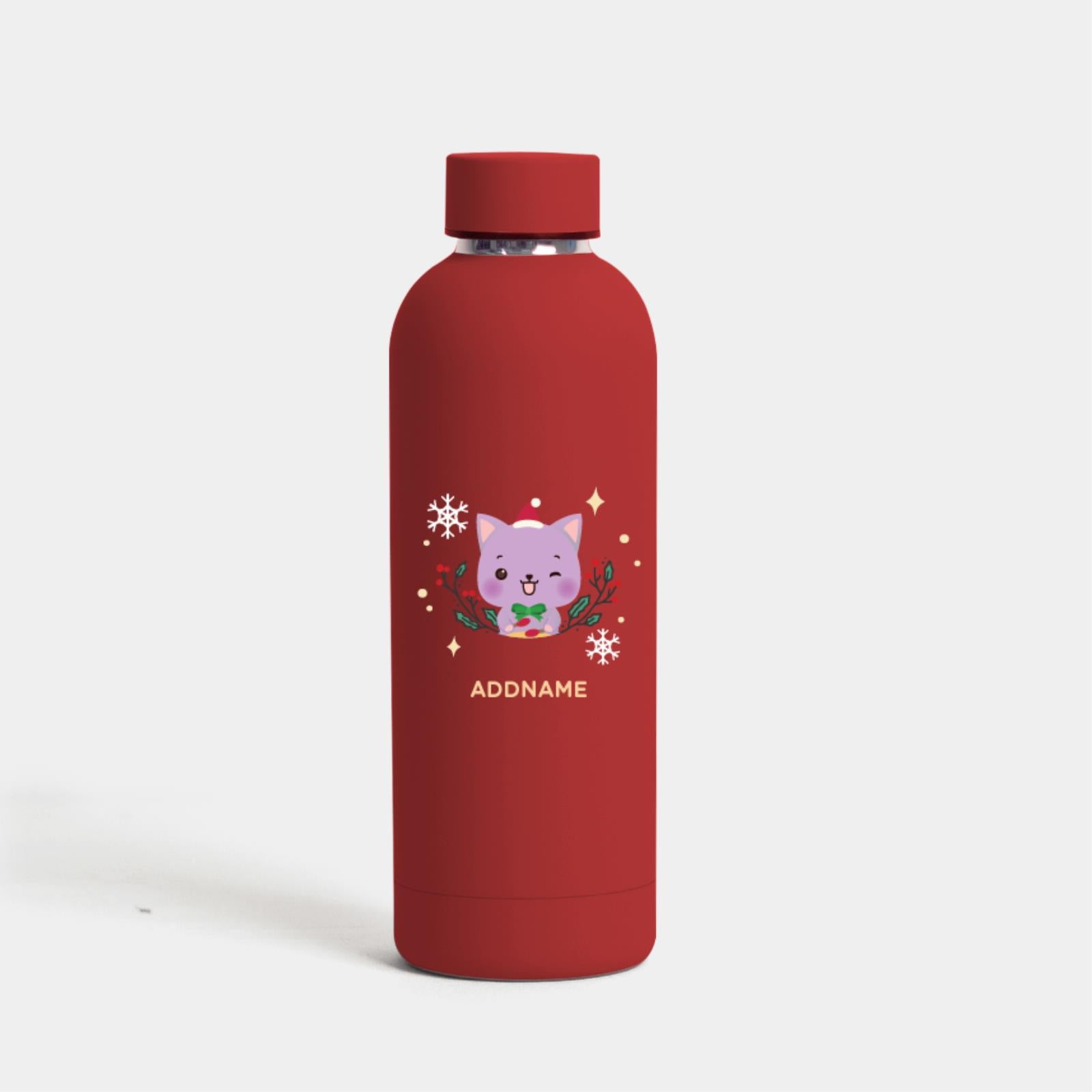 Christmas Cute Animal Series Mizu -  Cat Red