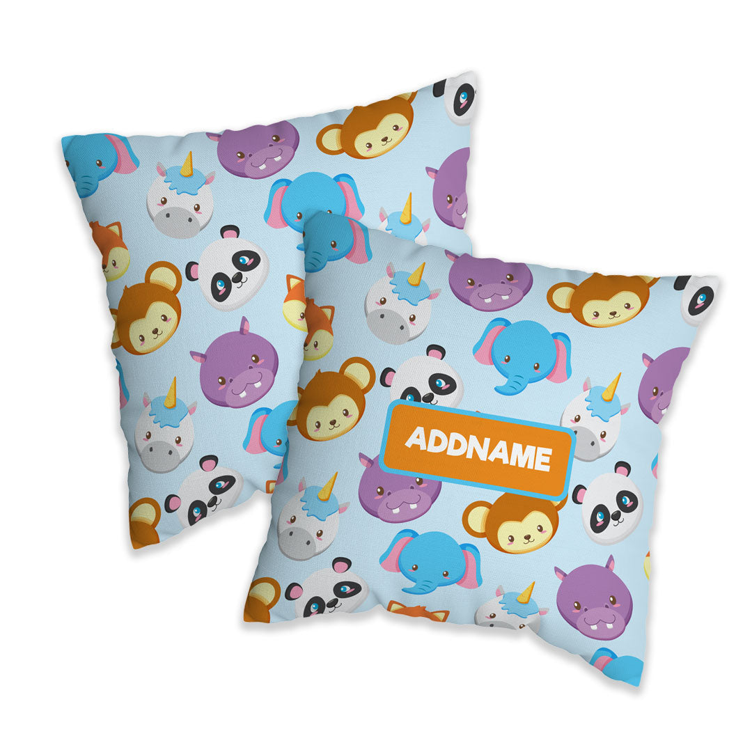 Safari Animal Kiddies Full Print Cushion Cover with Inner Cushion