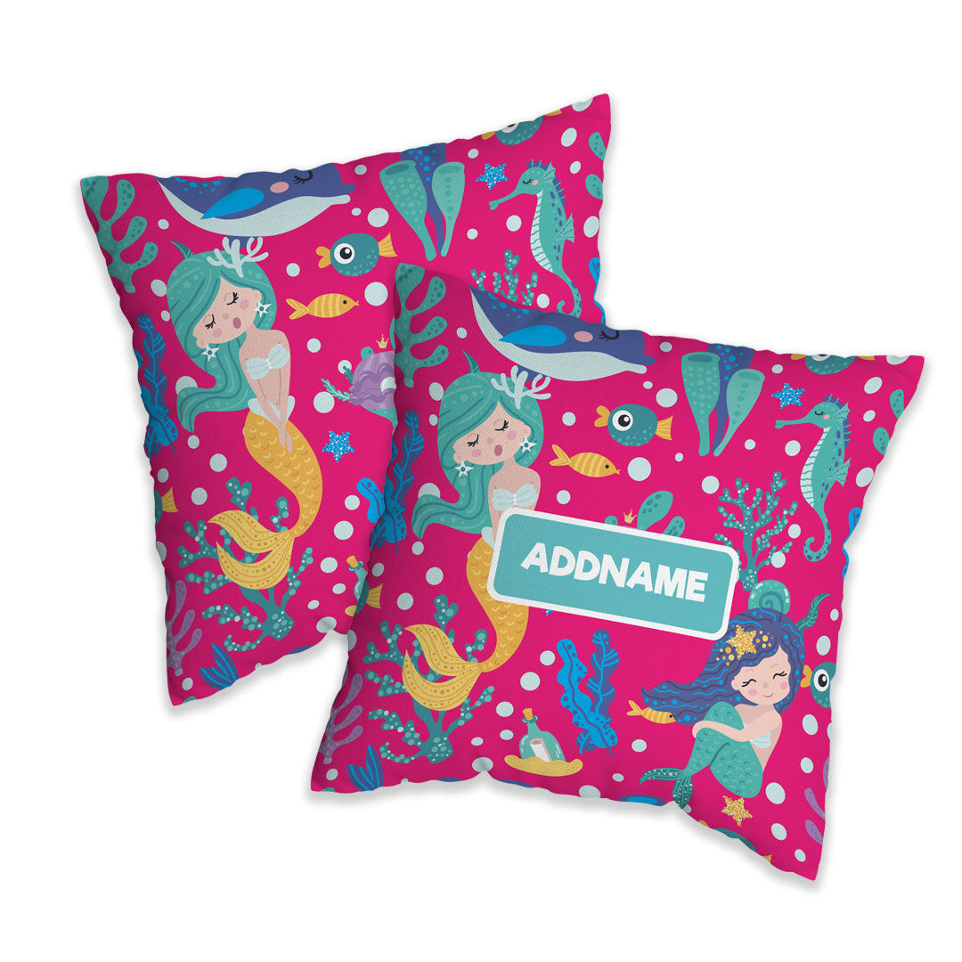 Pop Mermaid Kiddies Full Print Cushion Cover with Inner Cushion
