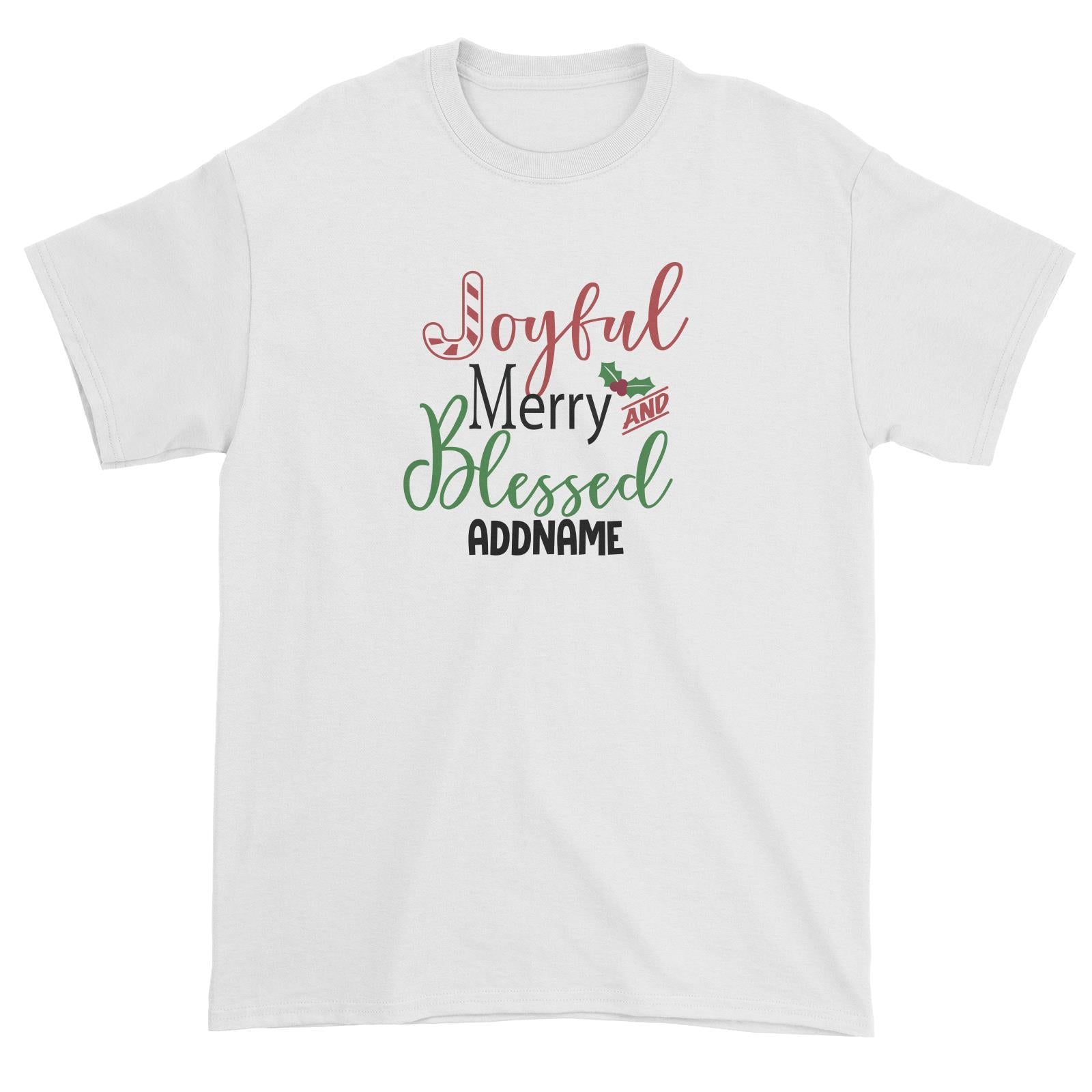 Xmas Joyful Merry and Blessed Unisex T-Shirt