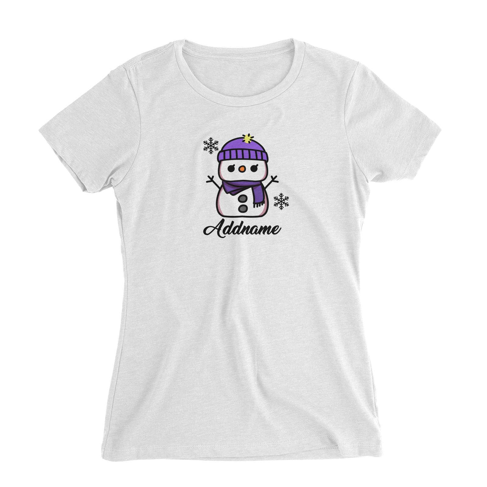 Xmas Mama Snowman Women's Slim Fit T-Shirt