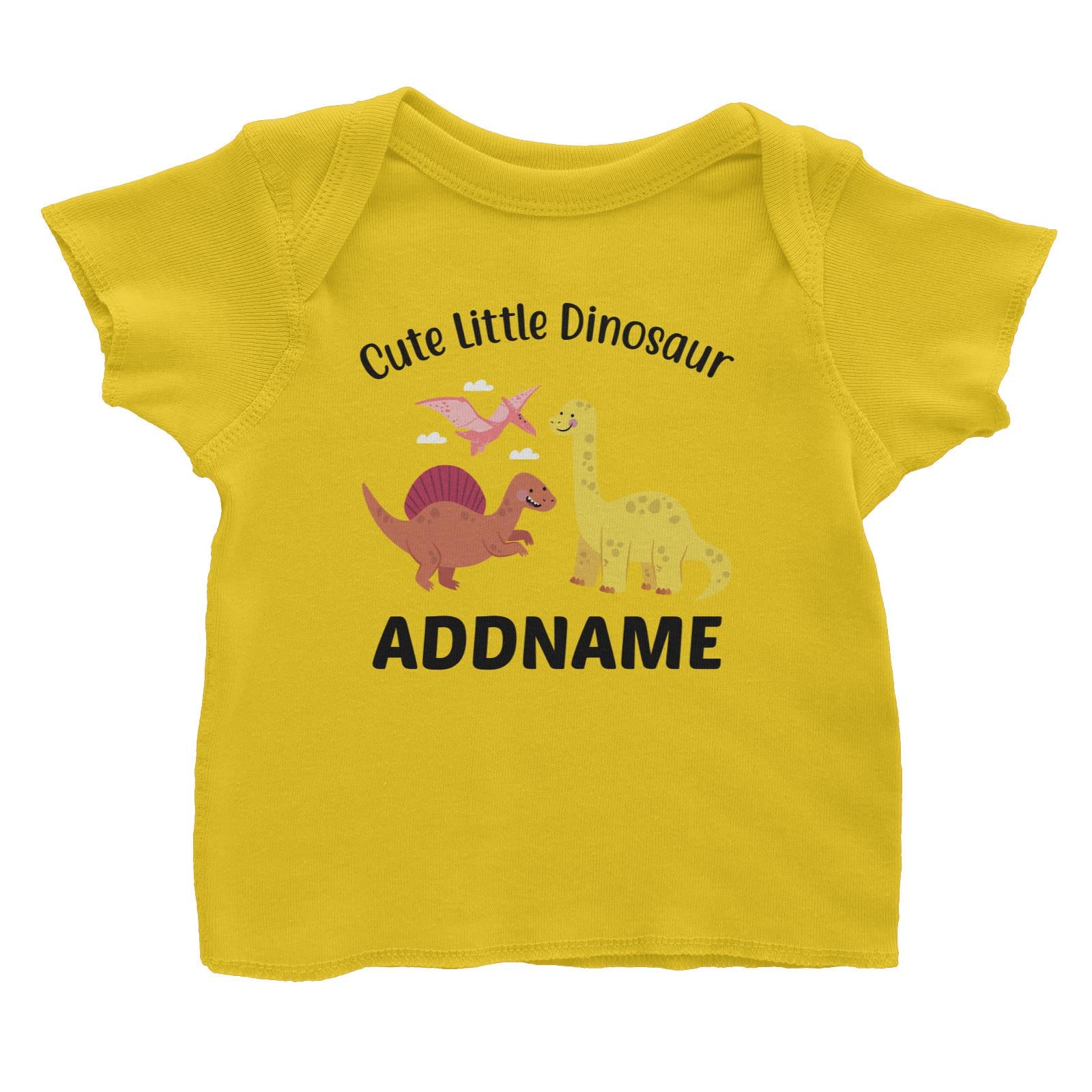 Cute Little Dinosaur Addname Baby T-Shirt